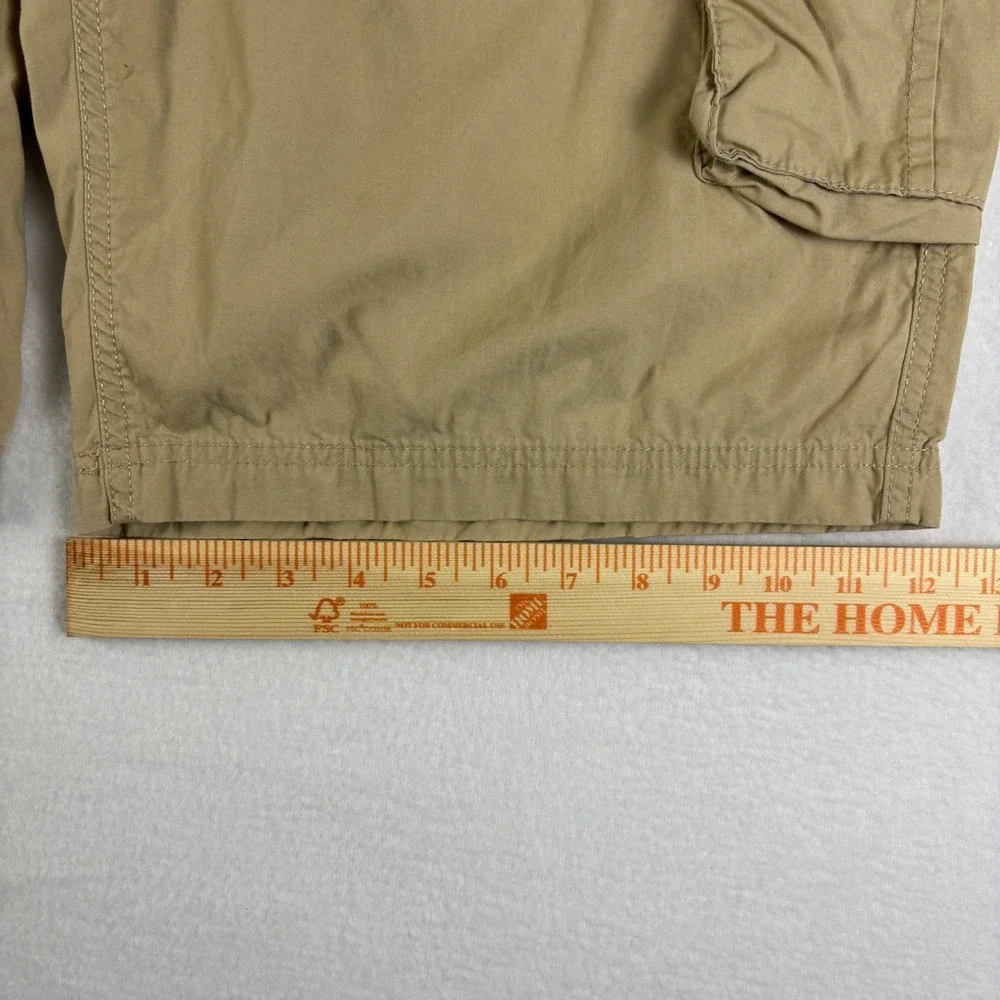 Mens Tan Cotton Twill‎ Cargo Shorts Casual Outdoor Utility Khaki Size 40